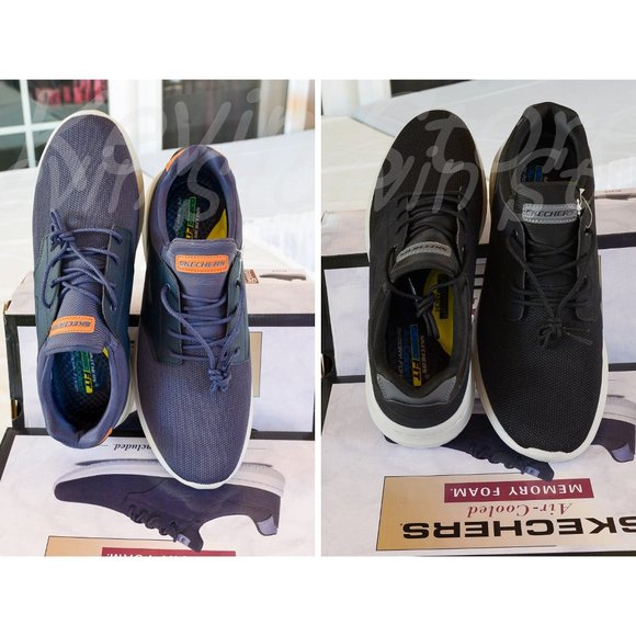 2 pairs  Skechers bundle shoes BLACK+nAVY  men shoes‎ - Picture 1 of 16